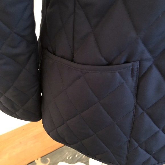 QUILTED FIELD JACKET: Navy Blue quilted jacket - Picture 2 of 4